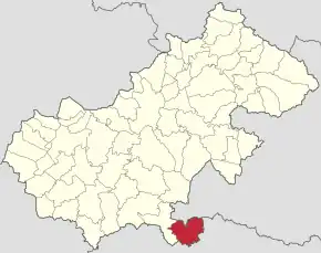 Localizare în cadrul județului