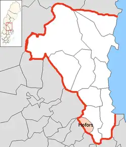 Localizarea comunei în cadrul comitatului