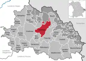 Poziția localității Hohenau