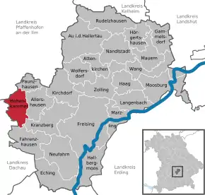 Poziția localității Hohenkammer