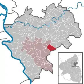Poziția  Holzhausen an der Haide pe harta districtului Rhein-Lahn-Kreis