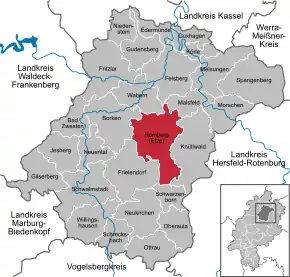 Poziția localității Homberg