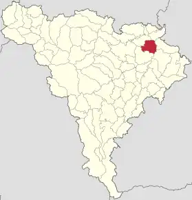 Localizare în cadrul județului