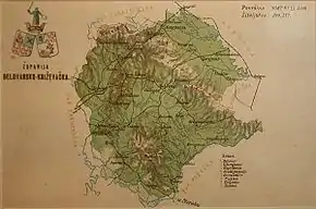 Poziția localității Comitatul Bjelovar-Križevci