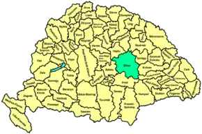 Hartă de poziționare pentru Comitatul Bihor (Bihar)