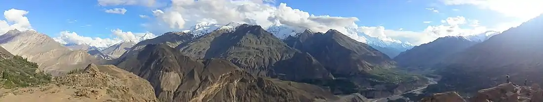 Valea Hunza văzută din Cuibul Vulturului