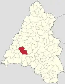 Localizare în cadrul județului