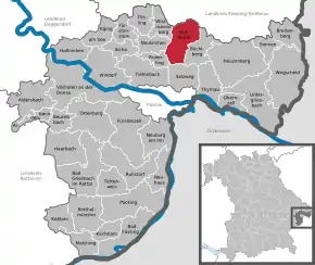 Poziția localității Hutthurm