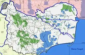 Amplasarea în cadrul județului