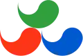 Al doilea logo paralimpic (1994–2004) folosind trei "pa".