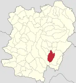 Amplasarea în cadrul județului