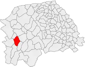 Amplasarea în cadrul județului