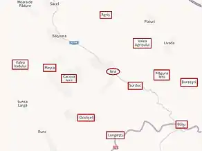 Comuna Iara și satele componente