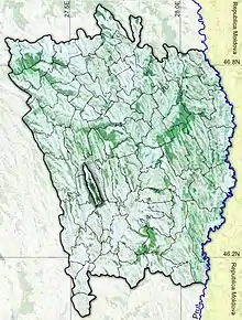 Amplasarea în cadrul județului