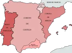 Peninsula Iberică în jurul anului 1400