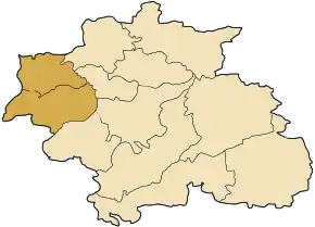 Localizarea districtului în cadrul provinciei