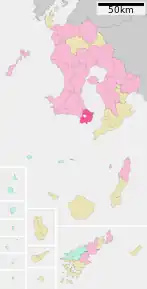 Poziția localității Ibusuki, Kagoshima