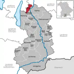 Poziția localității Icking