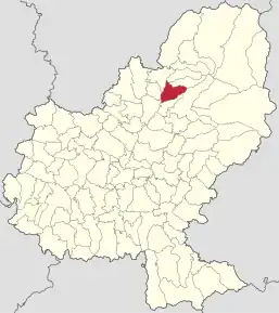 Localizare în cadrul județului