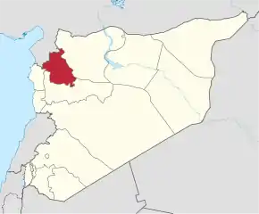 Poziția localității Guvernoratul Idlib