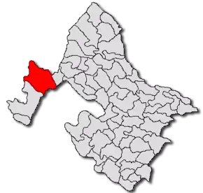 Amplasarea în cadrul județului