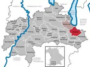 Poziția localității Iffeldorf