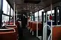 Interior autobuz Ikarus 260 ca și cele folosite în Baia Mare.
