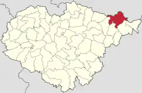 Localizare în cadrul județului