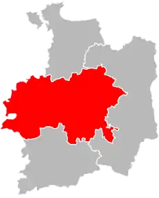 Arondismentul Rennes în cadrul departamentului Ille-et-Vilaine