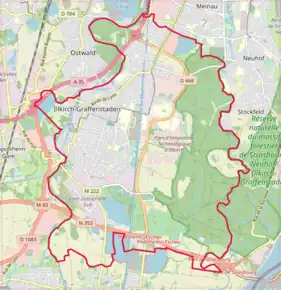 Poziția localității Illkirch-Graffenstaden