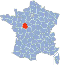 Poziția regiunii Indre-et-Loire