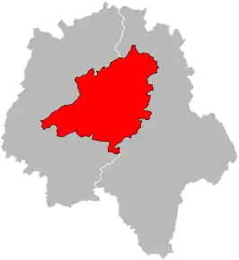 Arondismentul Tours în cadrul departamentului Indre-et-Loire