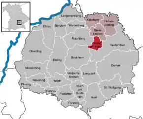 Poziția localității Inning a.Holz