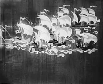 Intarsia din partea stângă a salonului(foto a/n)