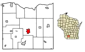 Poziția localității Dodgeville