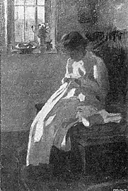 Fată cosând[ Ipolit Strâmbulescu ]