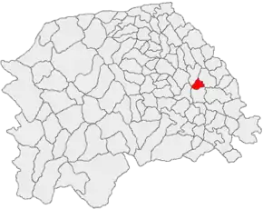 Amplasarea comunei Ipotești în cadrul județului Suceava