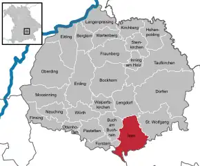 Poziția localității Isen