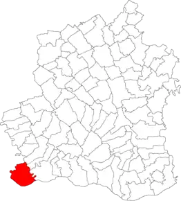 Amplasarea în cadrul județului