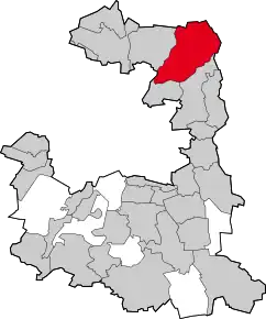 Poziția  Ismaning pe harta districtului München