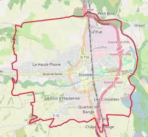 Poziția localității Issoire