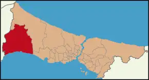 Poziția localității Silivri