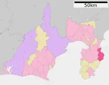 Poziția localității Ito