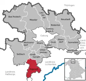 Poziția localității Itzgrund