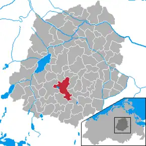 Poziția  Ivenack pe harta districtului Demmin