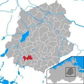 Poziția  Jürgenstorf pe harta districtului Demmin