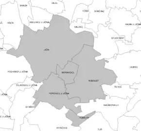 Poziția localității Jičín