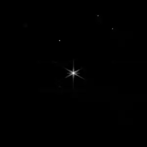 Faza 3 finalizată, arătând 18 segmente „stivuite” ca o singură imagine a HD 84406.