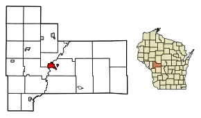 Poziția localității Black River Falls, Wisconsin