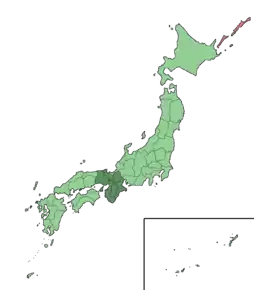 La région du Kansai, au Japon